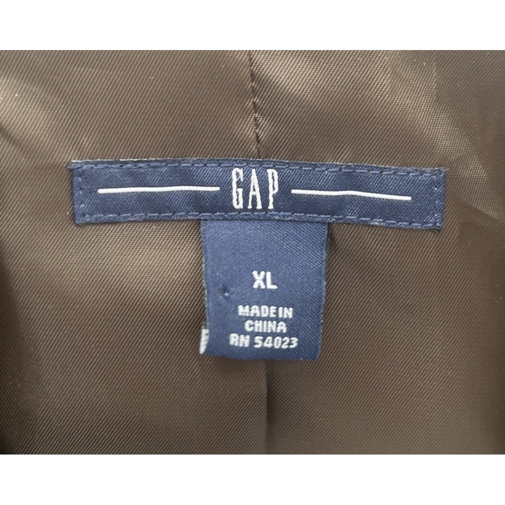 Gap Women's 100% Wool Peacoat Jacket Brown Tweed Preppy Academia XL - Picture 6 of 9